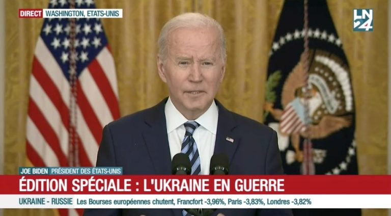 Interpretación del discurso de Joe Biden para la tele belga